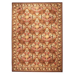 Via Como 'Vinoiseries' Wool Silk Hand Knotted Rug 10x14 ft Carpet One of a Kind
