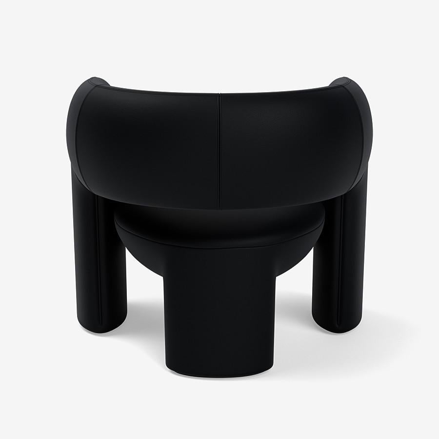 Italian Via del Corso Lounge Chair by Yabu Pushelberg in Premium Leather For Sale