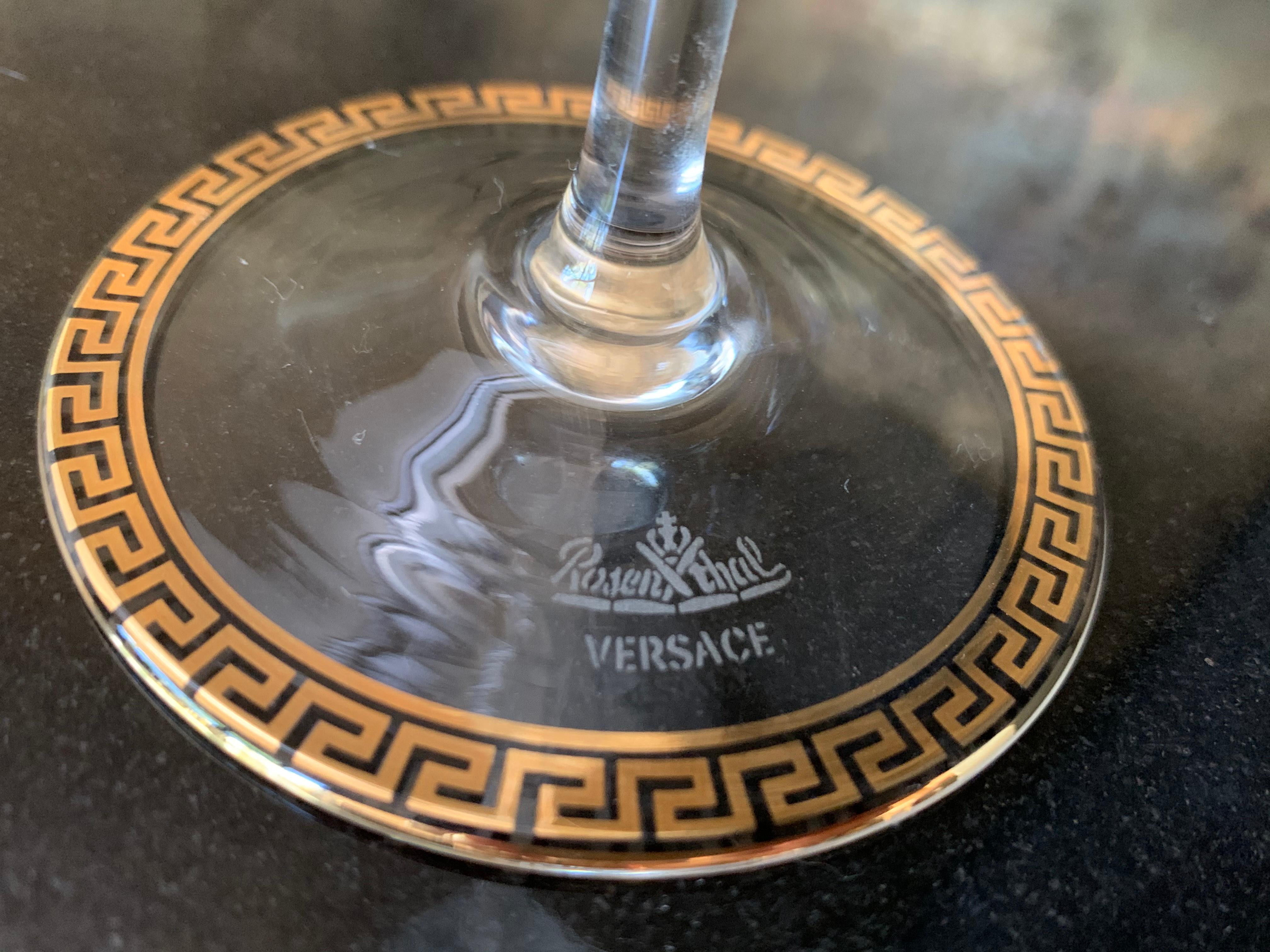 Via Gesù Champagne Flute Flute by Versace In Excellent Condition In Miami, FL