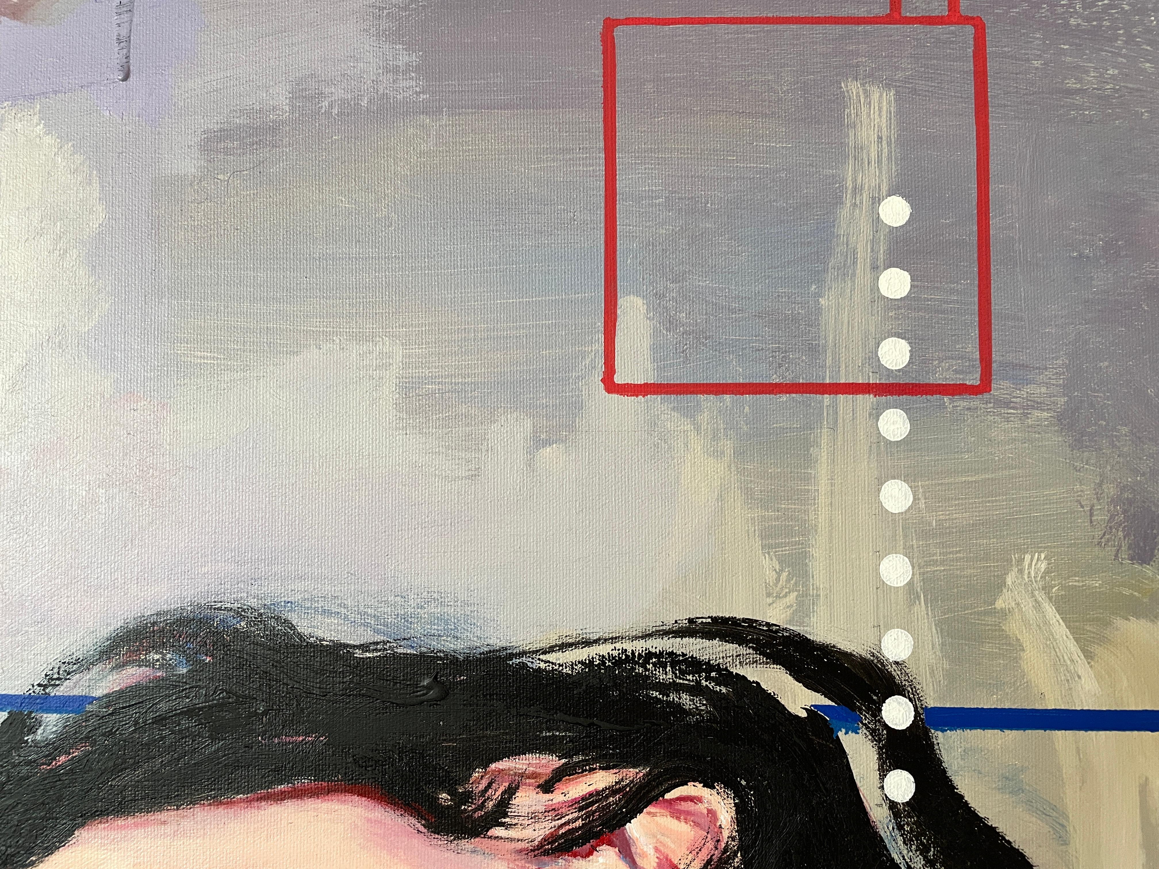 'In My Corner' by Via Li - Figurative Woman in Repose - Vibrant Expressionist For Sale 5