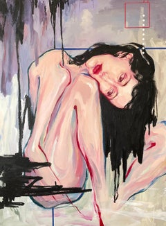 'In My Corner' di Via Li - Donna figurativa in posa - Espressionismo vibrante