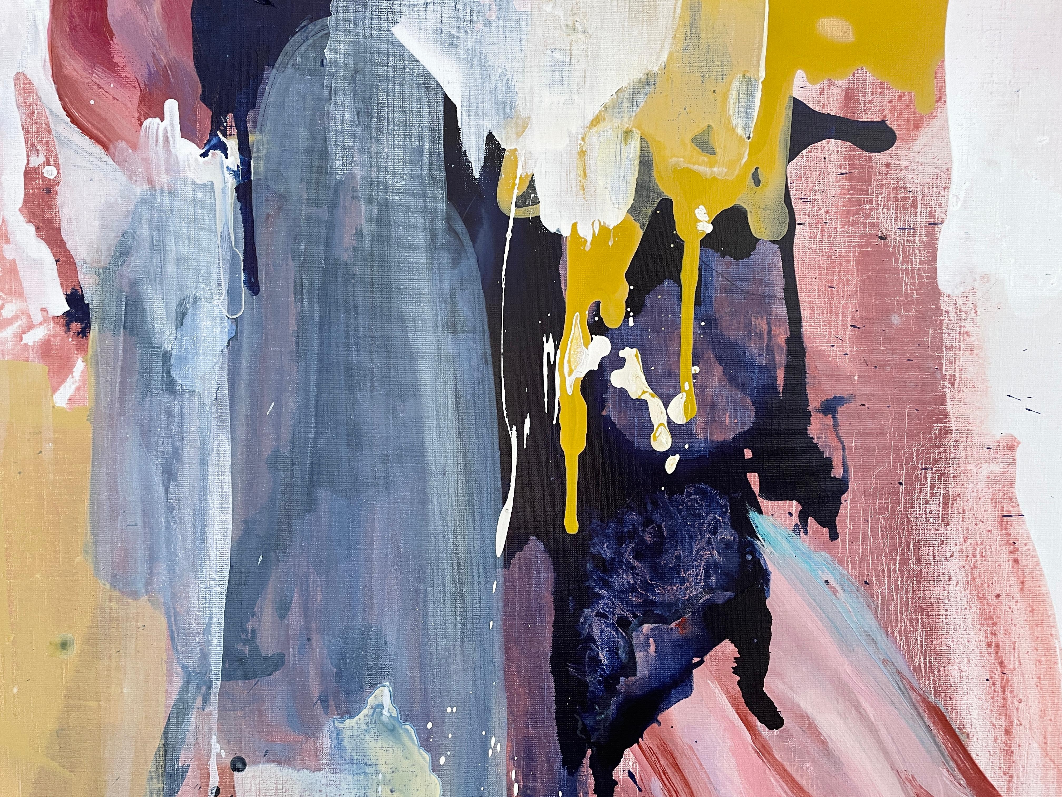„In the Flow“ von Via Li – Junge Frau im Refektorium – Weiche Rosatöne – Expressionist im Angebot 5