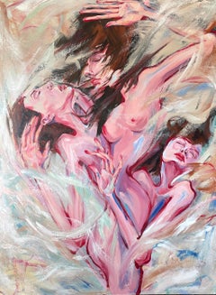 'In the Wind' by Via Li - Captivating Expressive Figurative Female Nude 