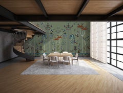 Via Salvestrina 12 Verde Salvia Wallpaper, Visioni collection