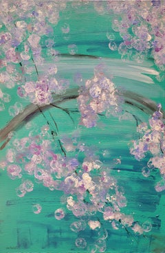 Branches and Blossoms - Acrylic Abstract Cherry Blossom Painting