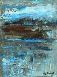Brown Blue - Acrylic Abstract Painting