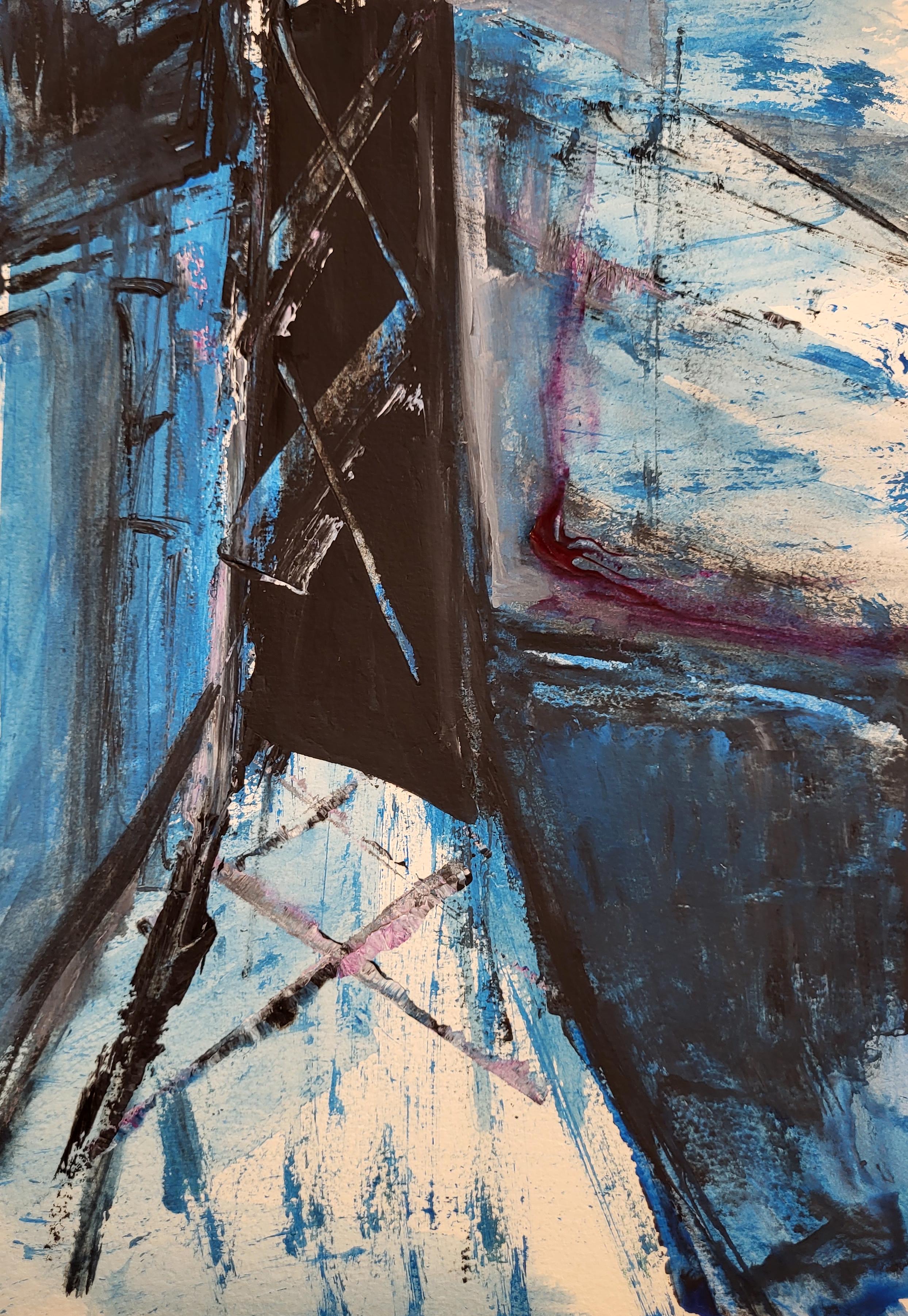 Viento Eléctrico - Pintura Contemporánea Acrílica Abstracta