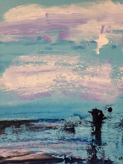 Lavender Clouds - Contemporary Acrylic Abstract Painting