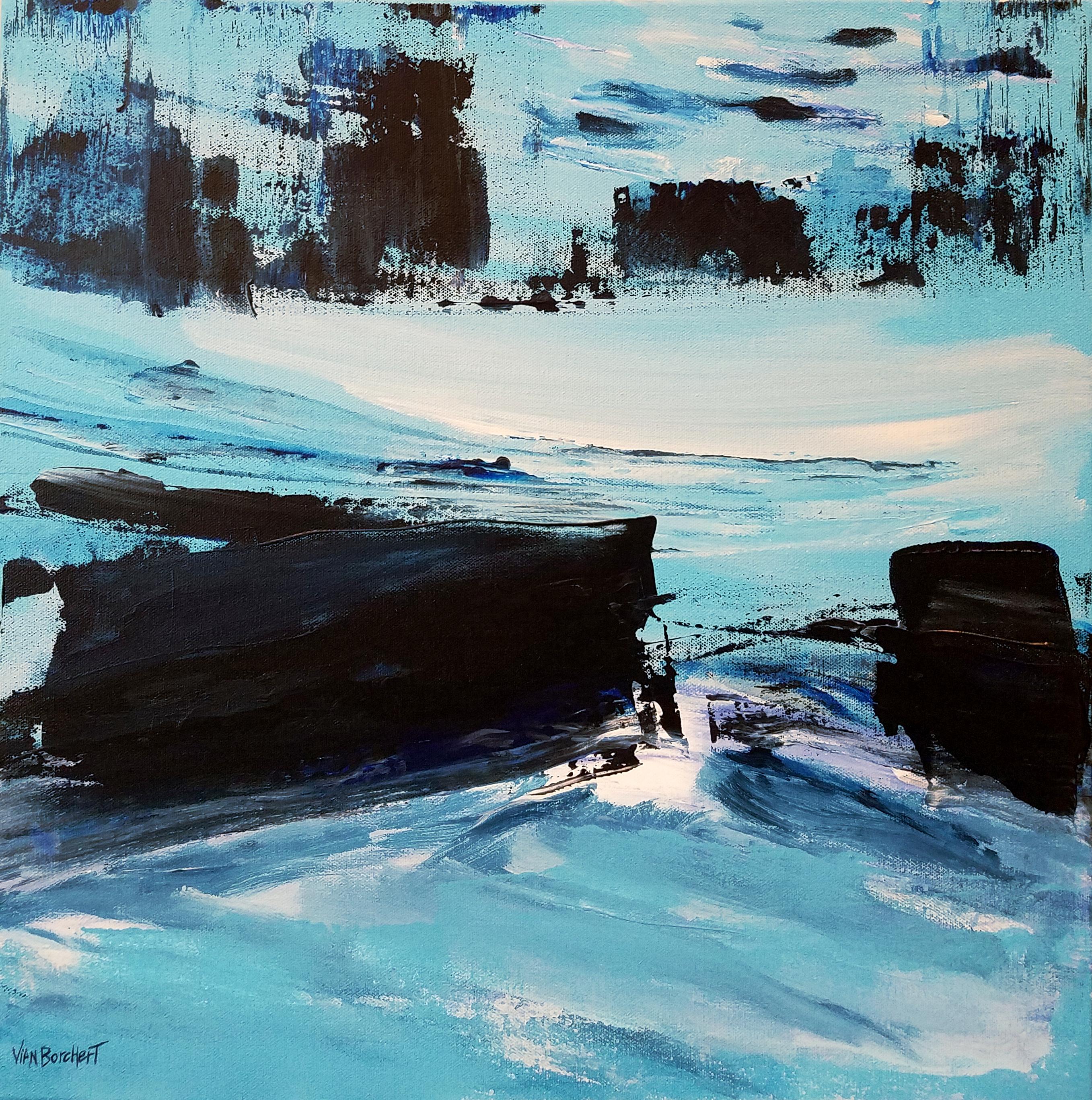 Vian Borchert Abstract Painting - Over Seas