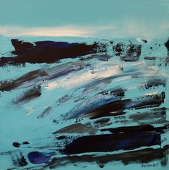 Scattered Waves - (seascape, abstract painting, painting, sea painting, waves