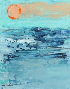Coucher de soleil - Peinture acrylique abstraite du coucher de soleil