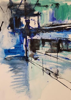 Wasser über der Brücke