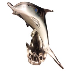 Vintage Viange Sommerso Murano Glass Dolphin