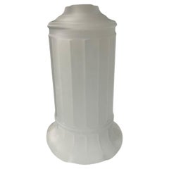 Vianne France White Glass Art Deco Cylinder Lamp Shade
