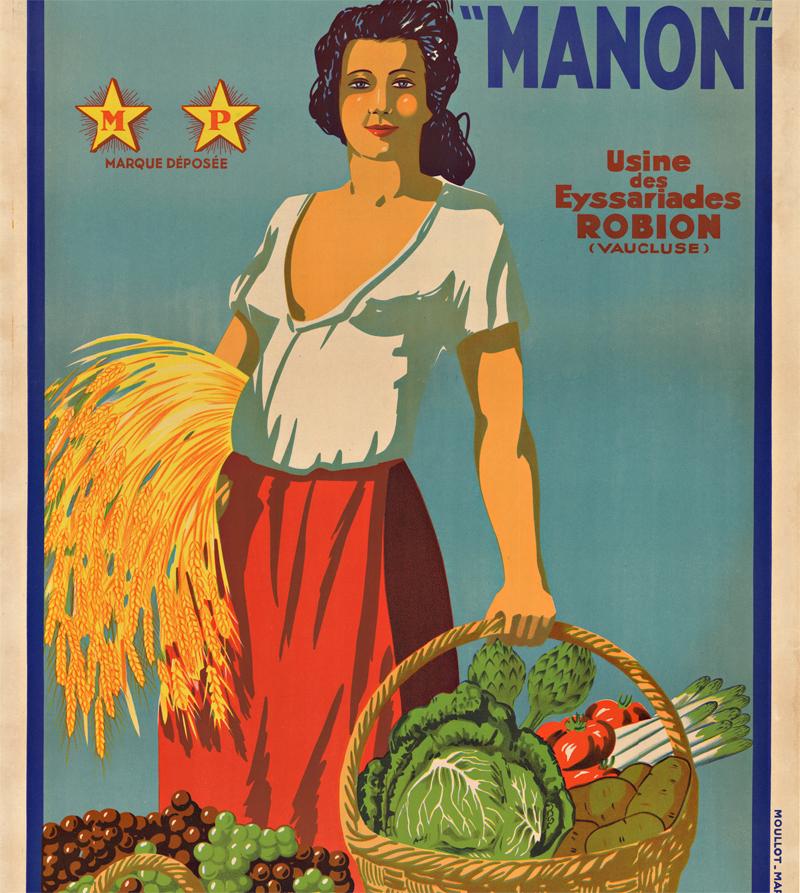 Manon original French vintage poster - Print by Viano