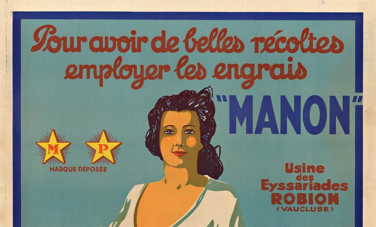 Manon original French vintage poster - Art Deco Print by Viano