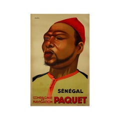Original poster "Sénégal Compagnie de Navigation Paquet" by Viano - Africa