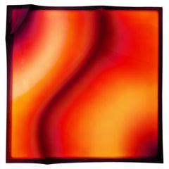 VIBE lava square luminous lamp in resin by MOĆI Collective