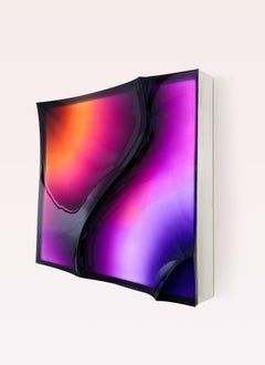 VIBE One-Off Pour No. 02 square luminous lamp in resin by MOĆI Collective