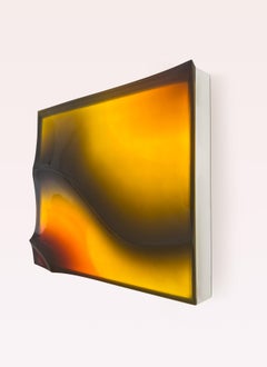 VIBE One-Off Pour No. 03 square luminous lamp in resin by MOĆI Collective