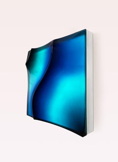 VIBE One-Off Pour No. 04 square luminous lamp in resin by MOĆI Collective