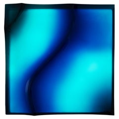 VIBE One-Off Pour No. 04 square luminous lamp in resin by MOĆI Collective