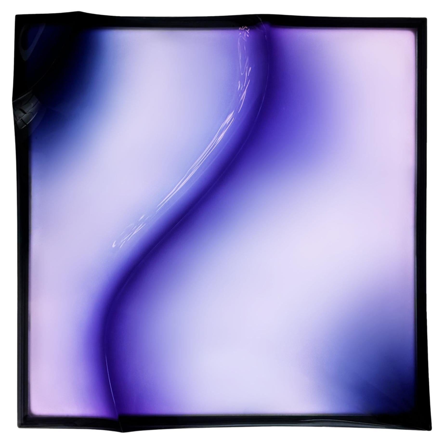 VIBE square luminous lamp in resin and steel by MOĆI Collective