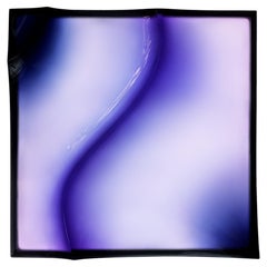 VIBE square luminous lamp in resin and steel by MOĆI Collective