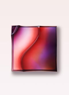 VIBE tropic square luminous lamp in resin by MOĆI Collective