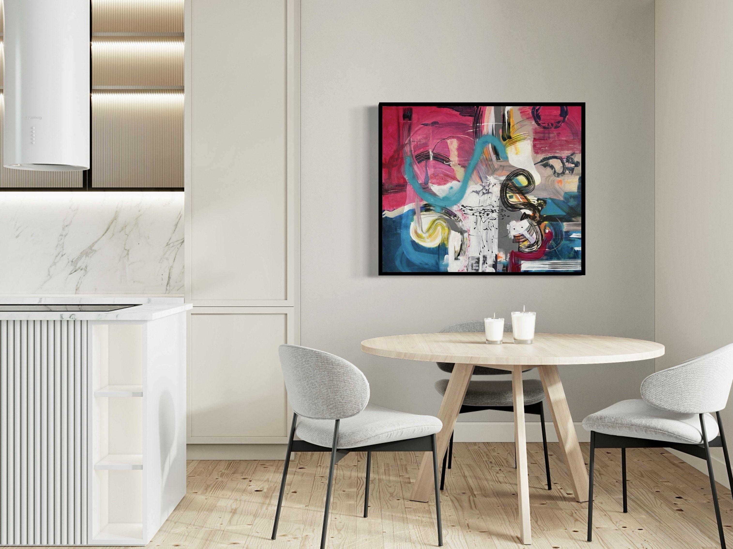 Ciò che gira intorno, Pittura, Acrilico su tela - Painting di Vibha Kapur
