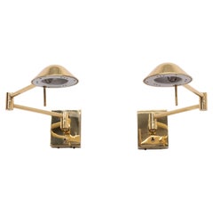 Vibia pair swing arm Halogen wall lamps 1980s Spain