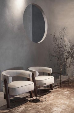 Vibieffe 1355 Timeless Walnut Armchair by Gianluigi Landoni