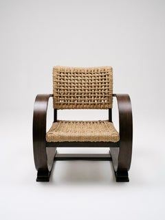 Vibo Vesoul Rope and Beech Armchair by Audoux & Minet - France - 1950s