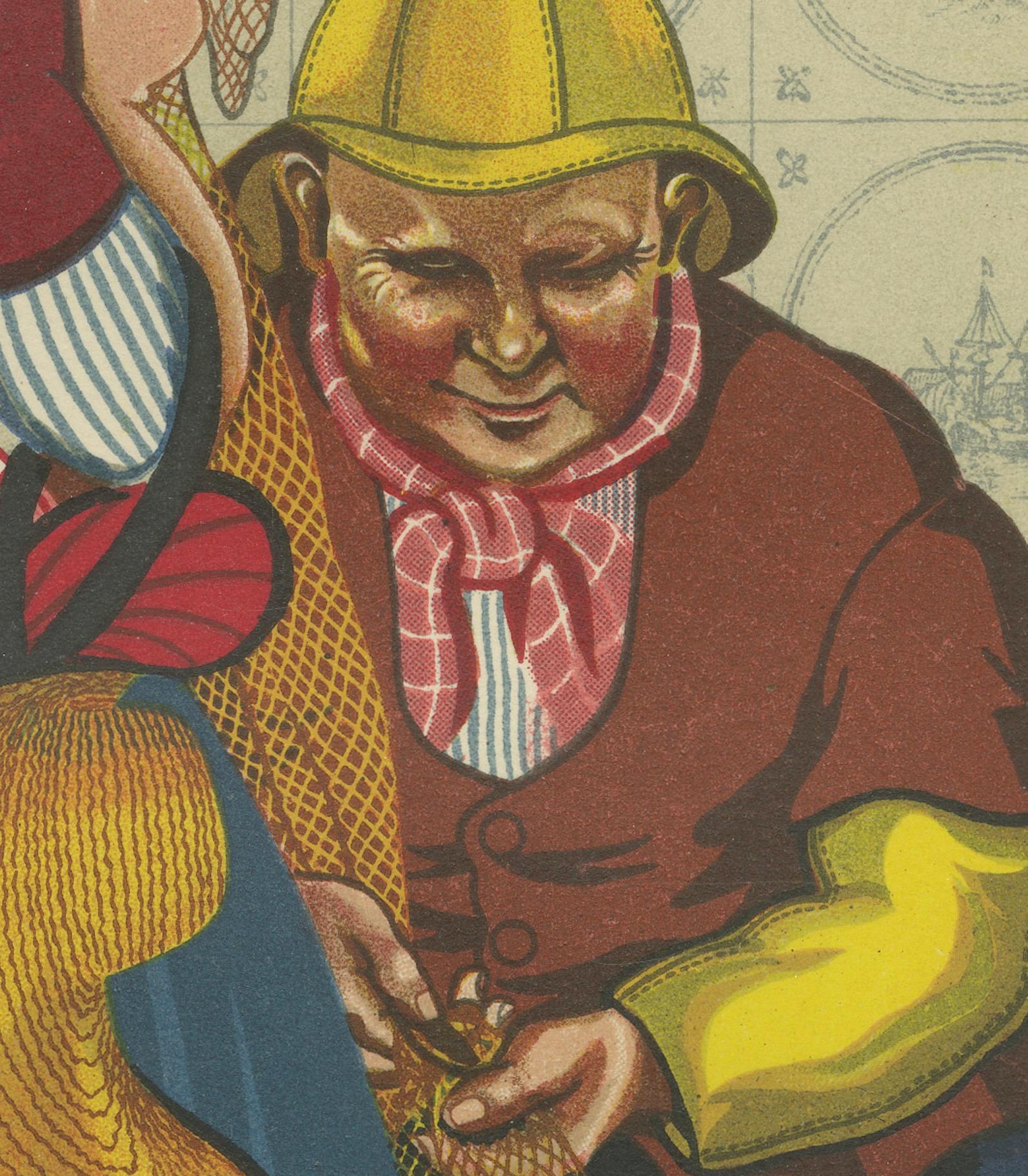 Lebendiger Druck von 1932 von Scheveninger Fischerinnen mit Muschelhut und Schalkap (Mitte des 20. Jahrhunderts) im Angebot