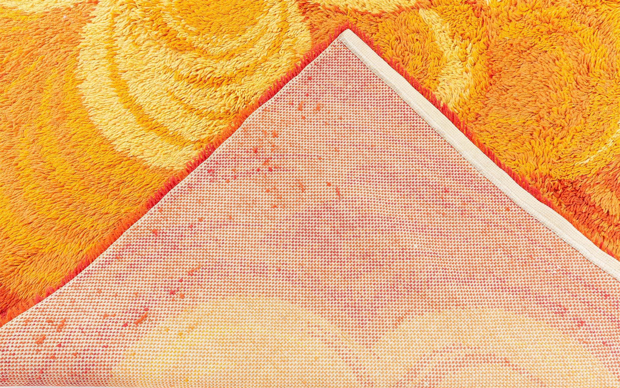 Lebendiger französischer Machin-Deco-Teppich aus den 1960er Jahren Doris Leslie Blau (Wolle) im Angebot