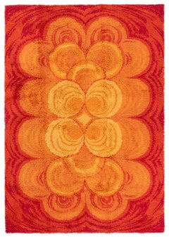 Vibrant 1960s French Machine-Made Deco Rug Doris Leslie Blau