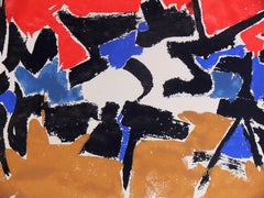 Litografía abstracta en color vibrante nº 3 de Angelo Savelli