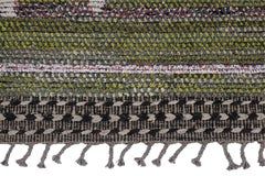 Vibrant Abstract Moroccan Flat Weave Rug