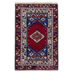 Vibrant Anatolian Vintage Rug • Traditional Handmade Turkish Village Rug, 5x7