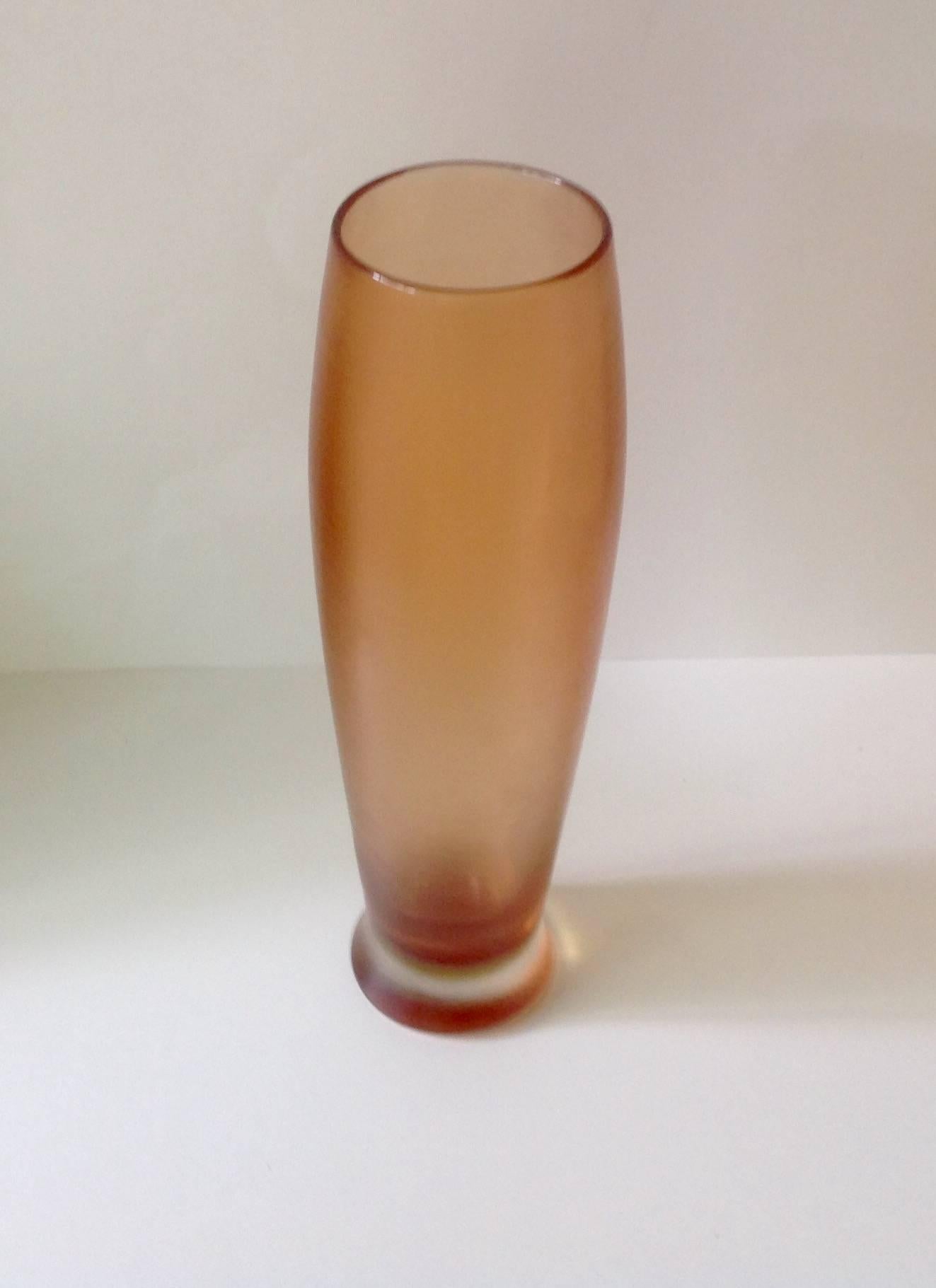 Beautiful Inciso Sommerso vase by Paolo Venini signed with the three line acid stamp Venini Murano italia.