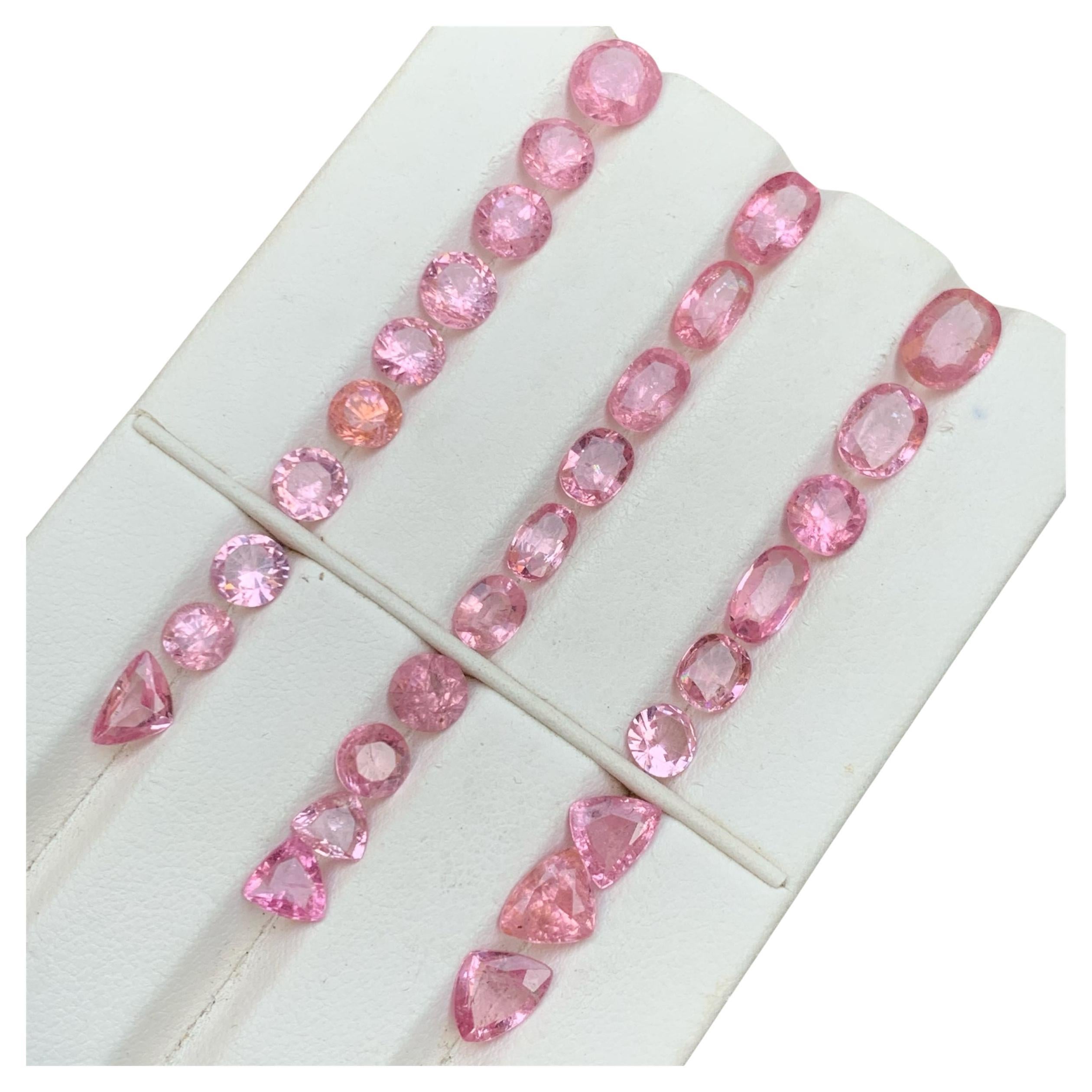 Gemme sciolte di Spinello naturale rosa bambino vibrante Lotto di gioielli da 22,90 carati