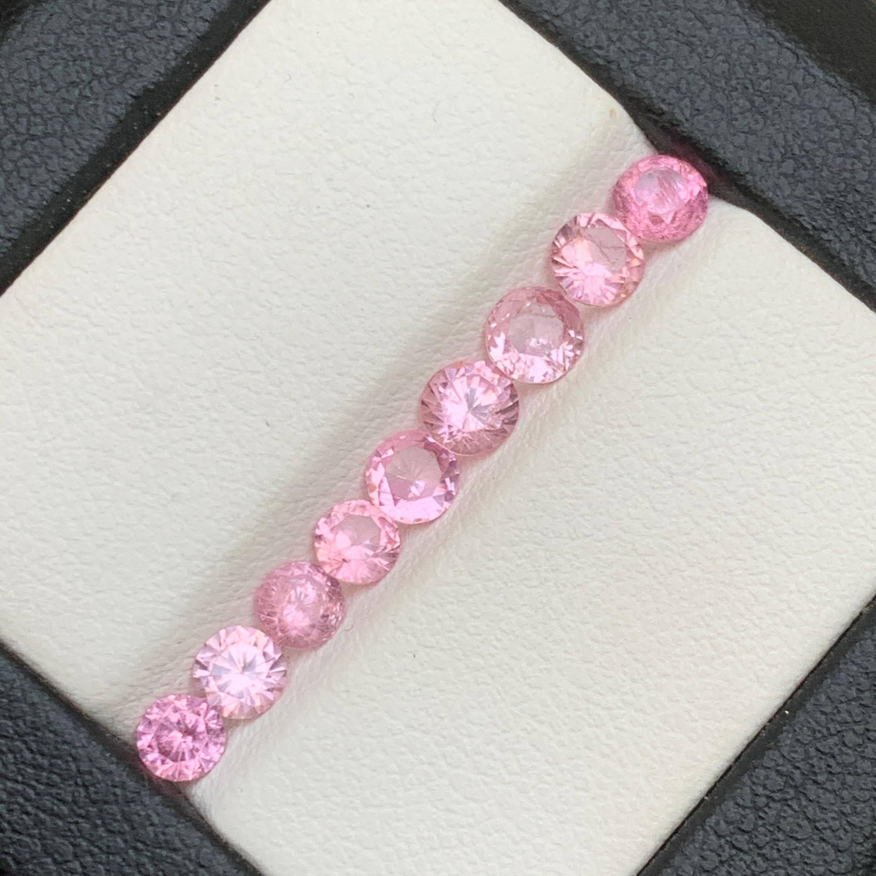 Vibrant Baby Pink Natural Spinel Lose Edelsteine Schmuck Größe Runde Lot 2,50 ct im Angebot 4