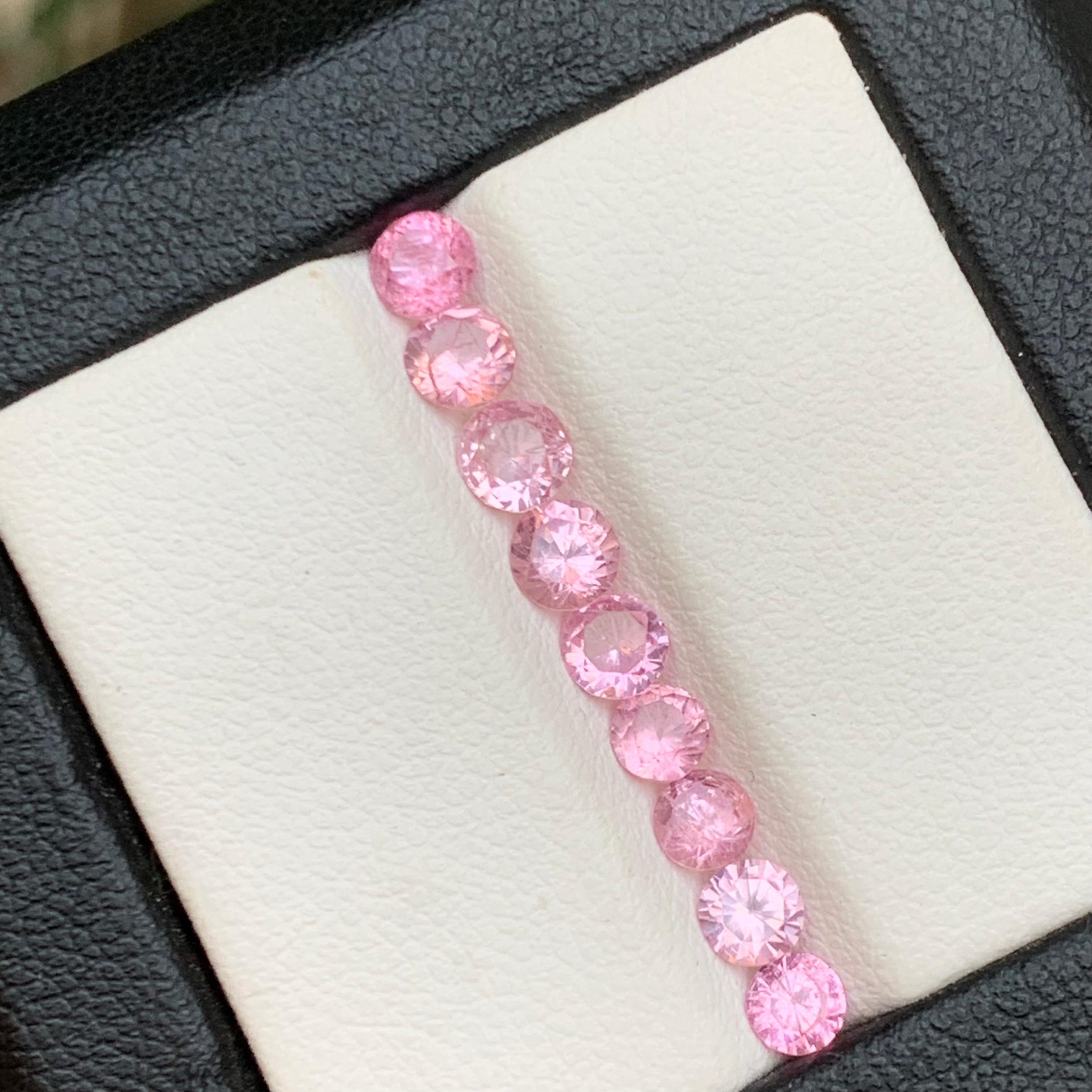 Vibrant Baby Pink Natural Spinel Lose Edelsteine Schmuck Größe Runde Lot 2,50 ct im Angebot 5
