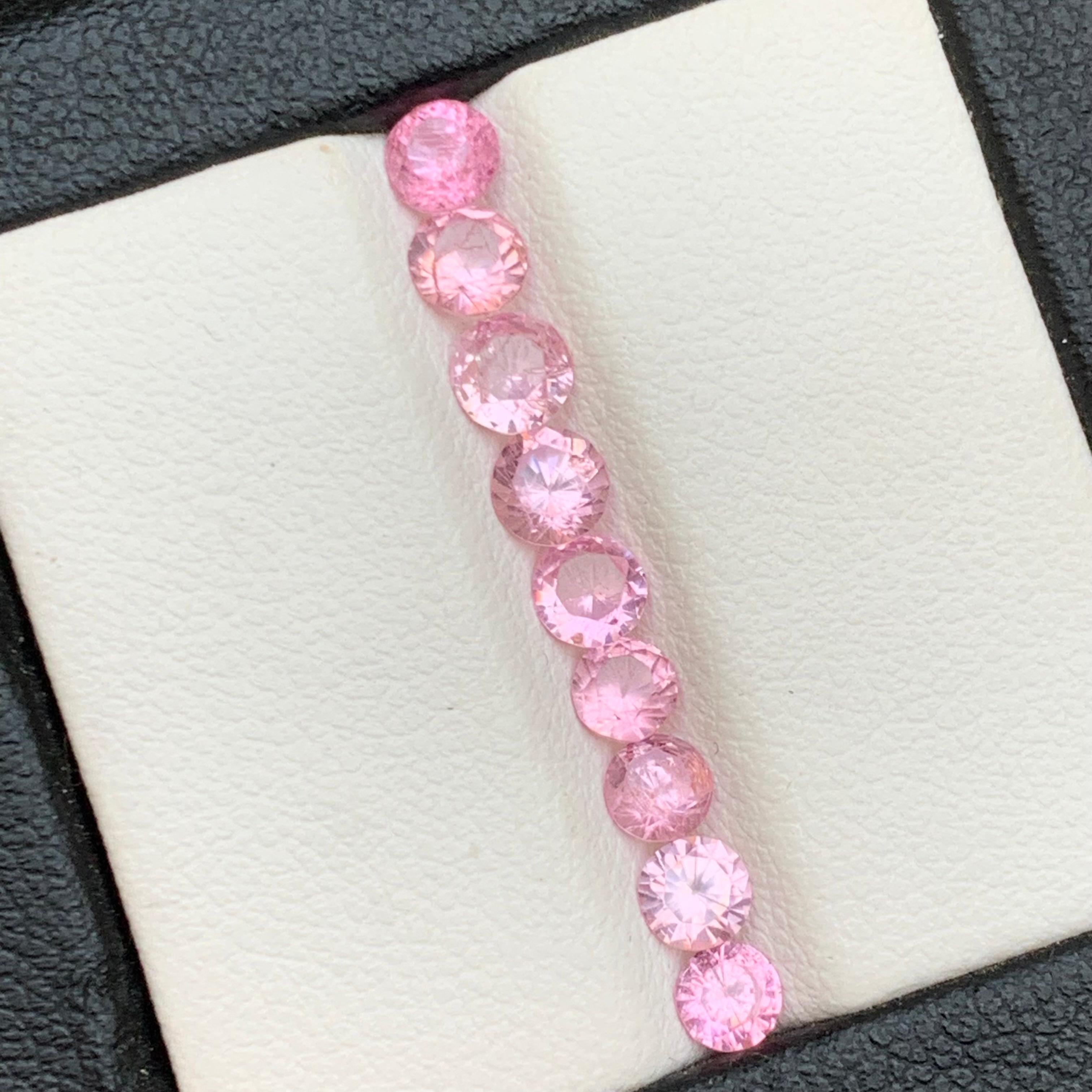 Vibrant Baby Pink Natural Spinel Lose Edelsteine Schmuck Größe Runde Lot 2,50 ct (Zeitgenössisch) im Angebot