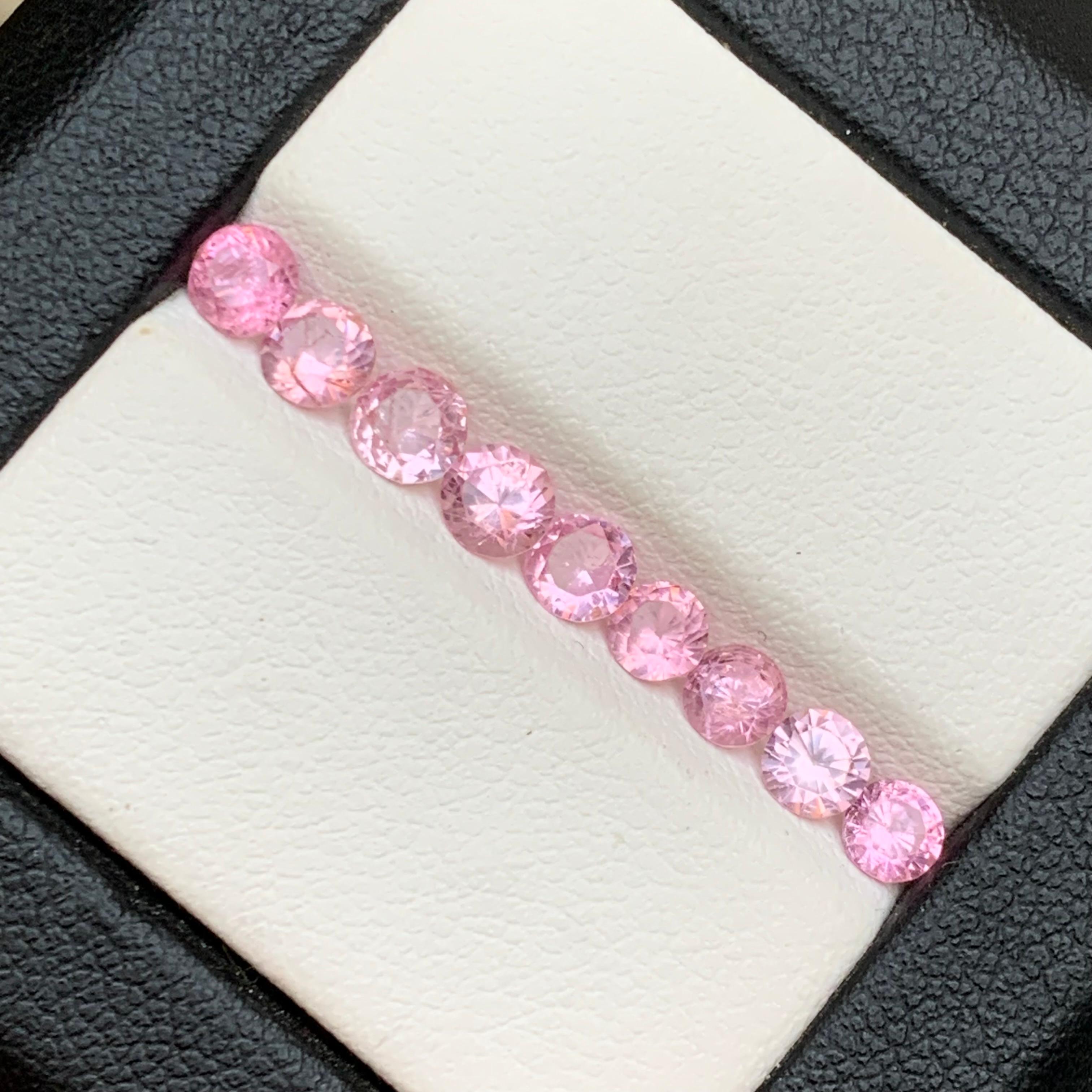 Vibrant Baby Pink Natural Spinel Lose Edelsteine Schmuck Größe Runde Lot 2,50 ct für Damen oder Herren im Angebot