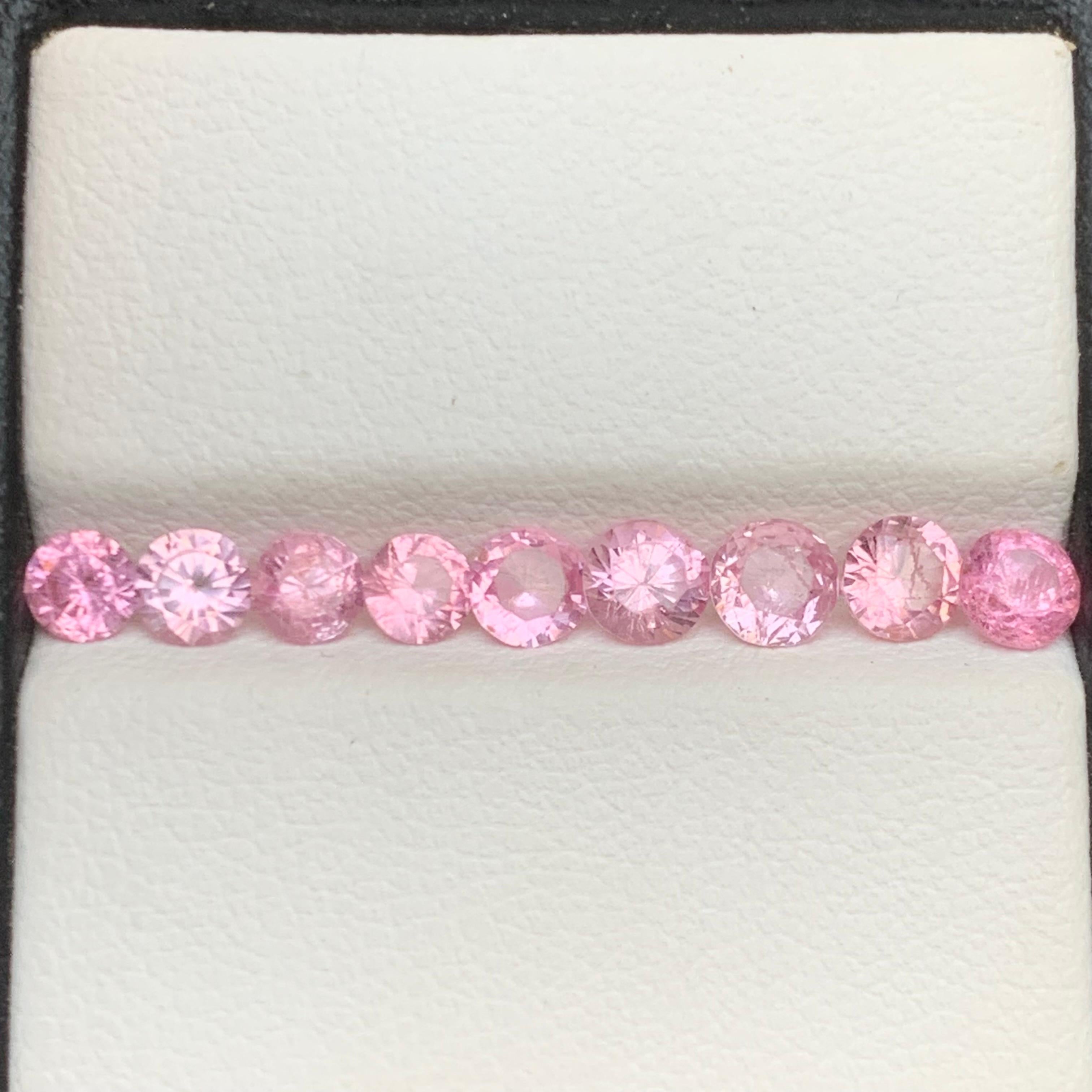 Vibrant Baby Pink Natural Spinel Lose Edelsteine Schmuck Größe Runde Lot 2,50 ct im Angebot 1