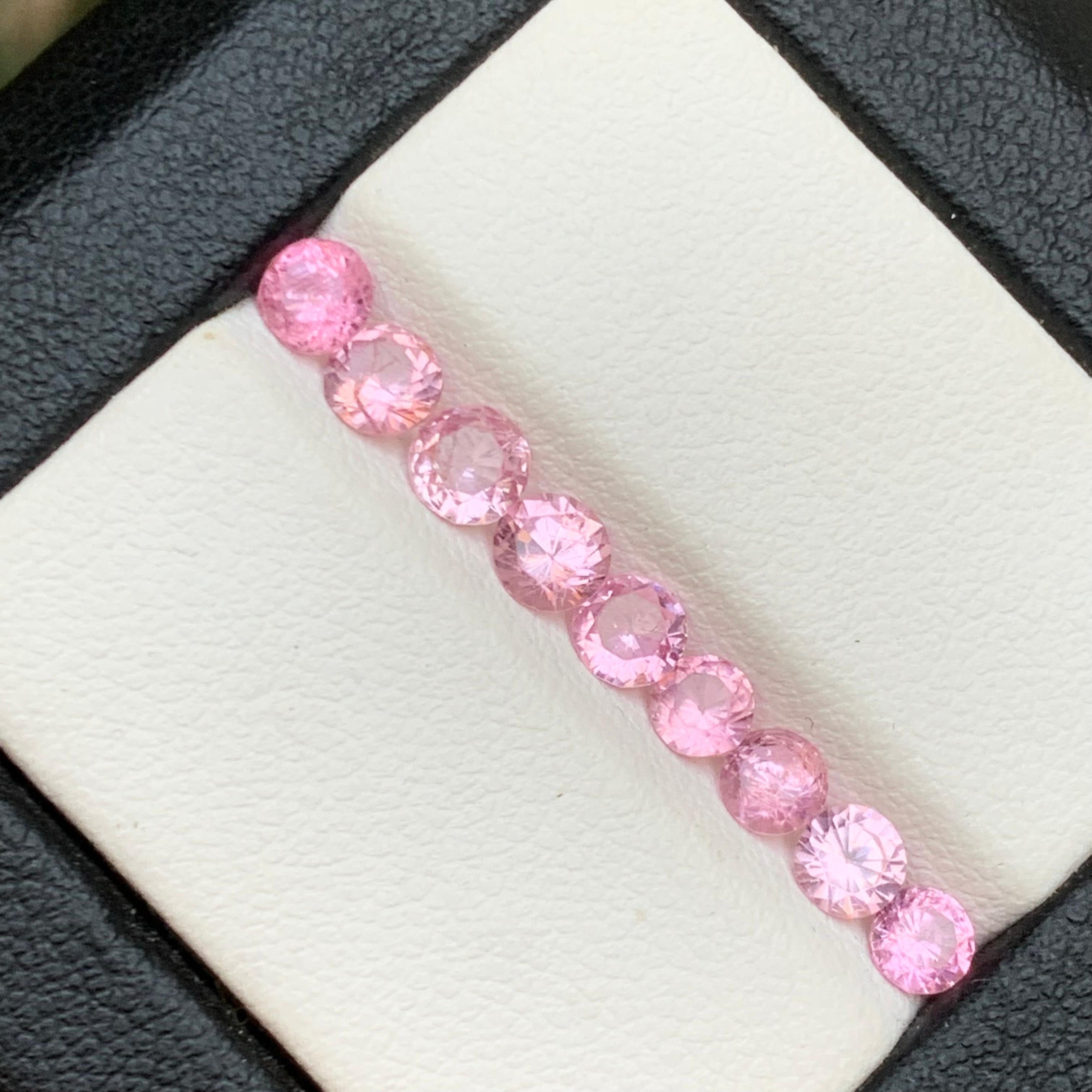 Vibrant Baby Pink Natural Spinel Lose Edelsteine Schmuck Größe Runde Lot 2,50 ct im Angebot 2