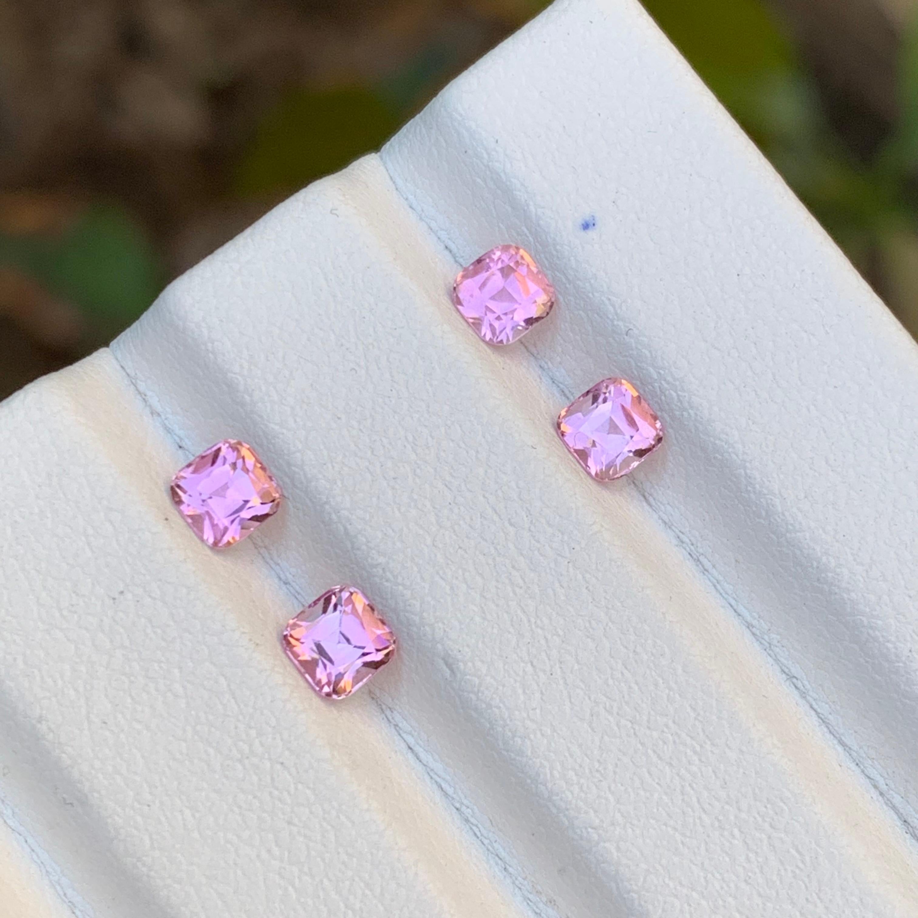 Vibrant Baby Pink Natural Tourmaline Earrings Loose Gemstones Pairs 1.60Ct-Jewel For Sale 4