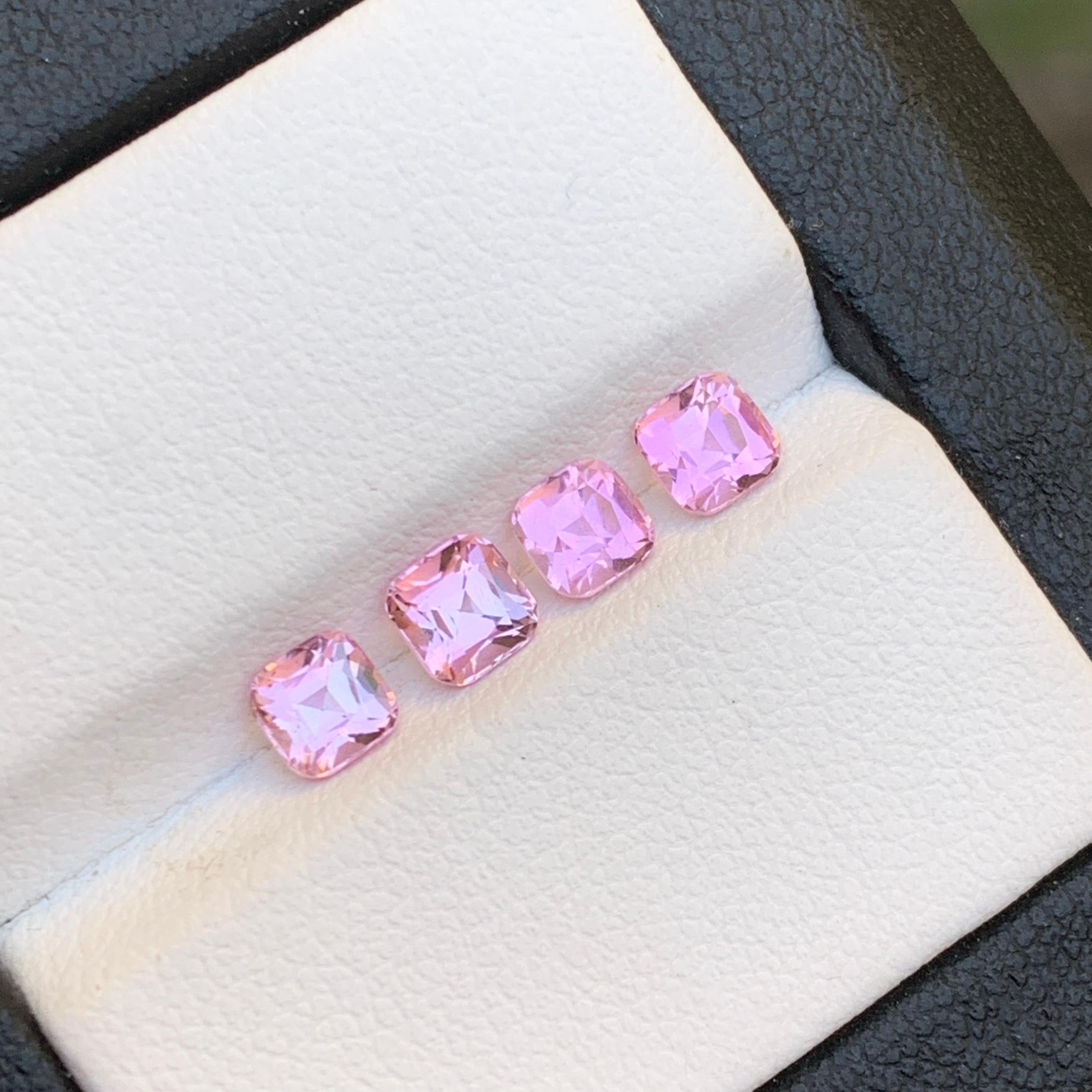 Vibrant Baby Pink Natural Tourmaline Earrings Loose Gemstones Pairs 1.60Ct-Jewel For Sale 5