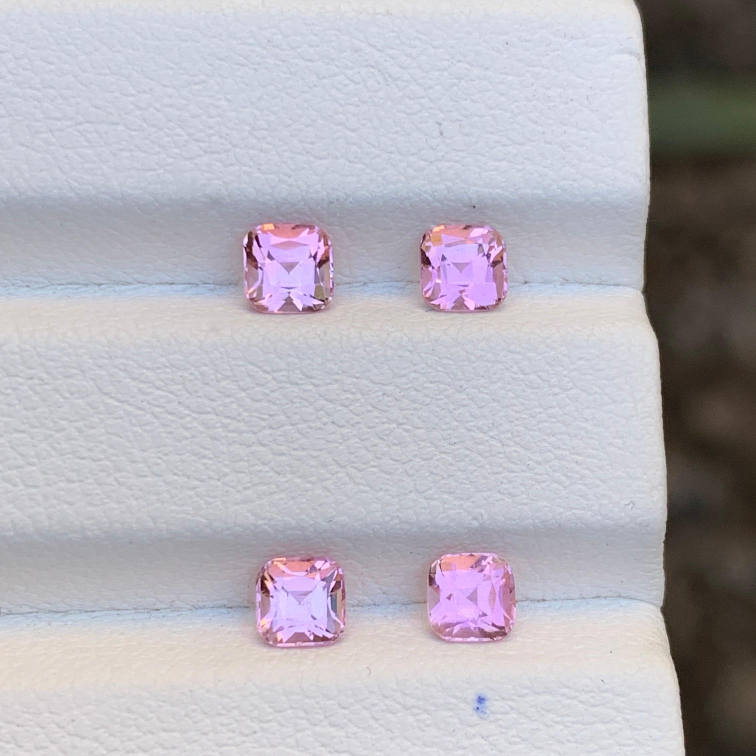 Vibrant Baby Pink Natural Tourmaline Earrings Loose Gemstones Pairs 1.60Ct-Jewel For Sale 7